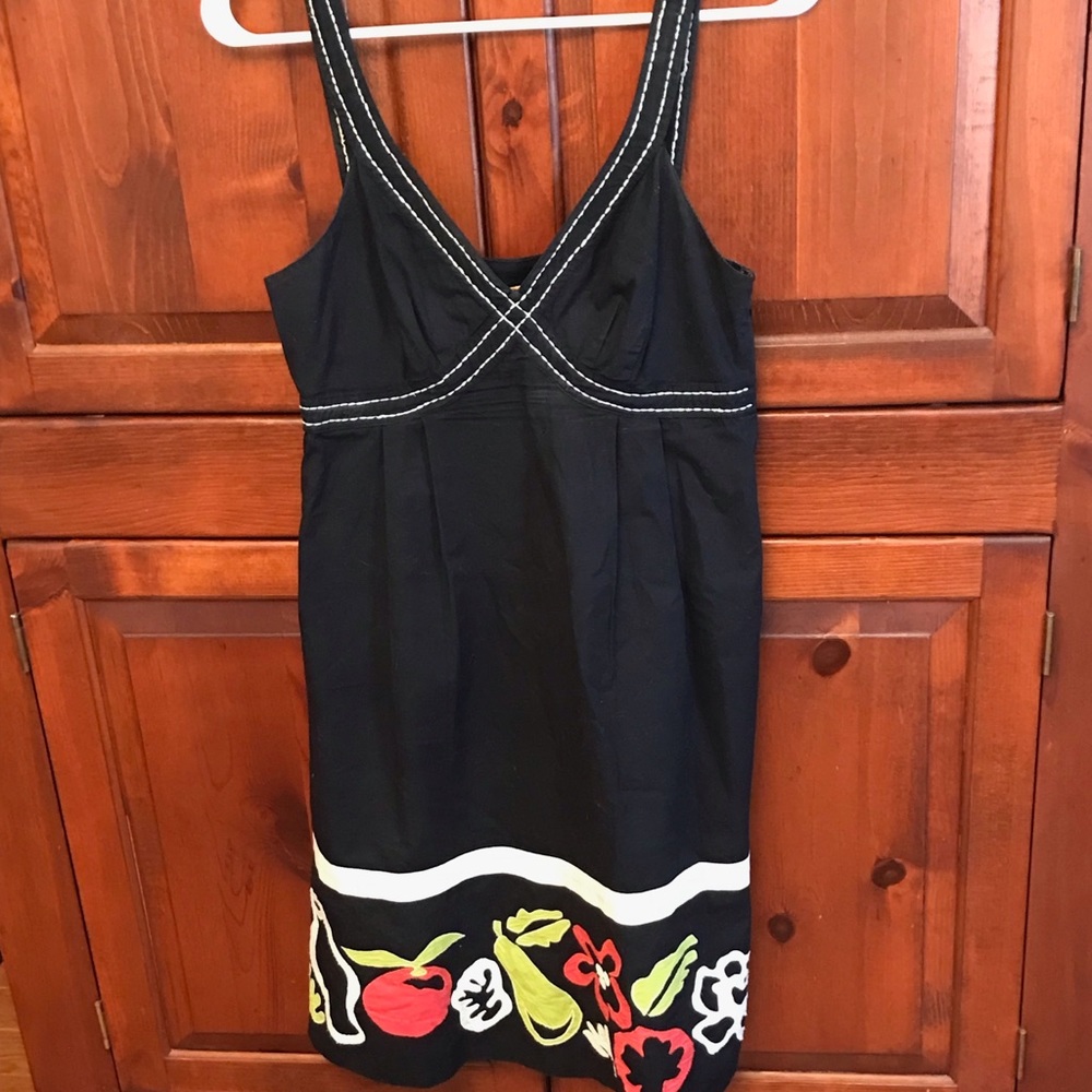 Black fruit dress